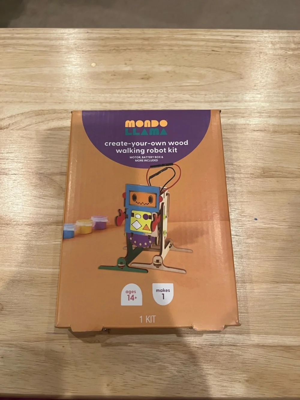 🤖 Mondo Llama Create-Your-Own Wood Walking Robot Kit | Multicolor | NEW 🤖